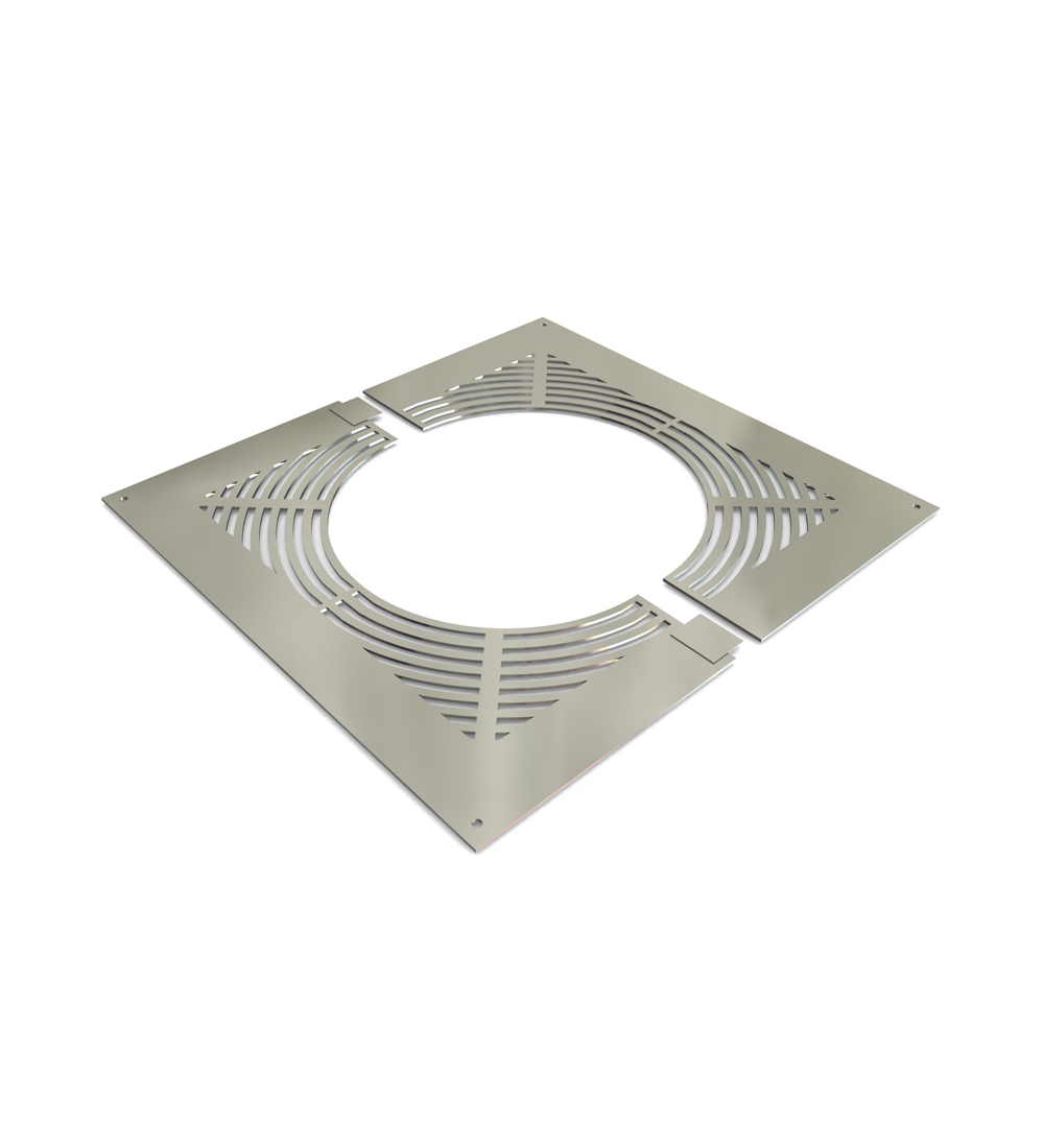 Twin Wall Fire Stop Plate in Stainless Steel - 175mm