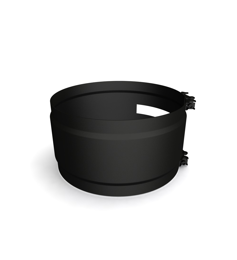 Wide Twin Wall Locking Band in Matt Black - 200mm