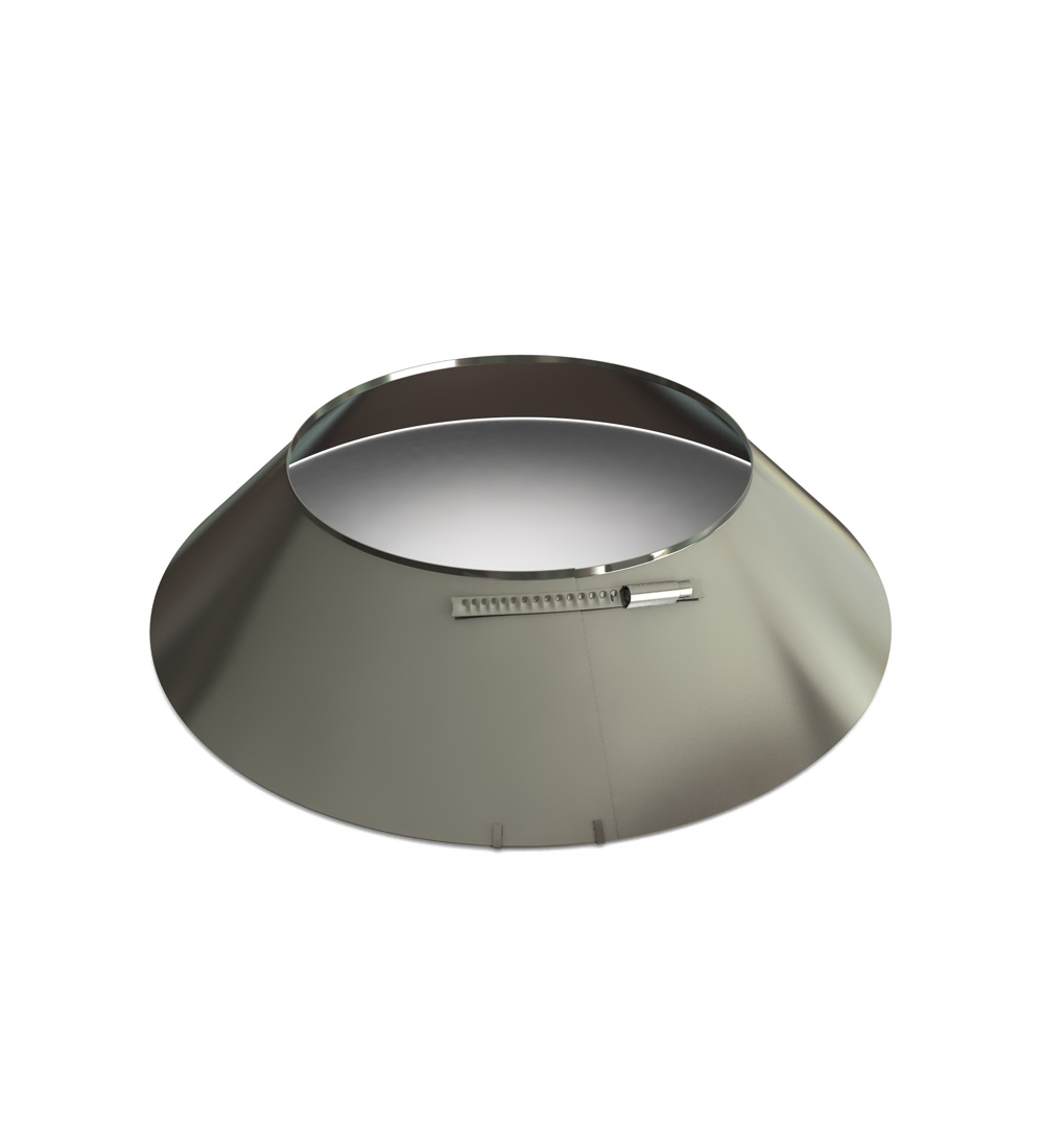 Twin Wall Storm Collar in Stainless Steel - 200mm