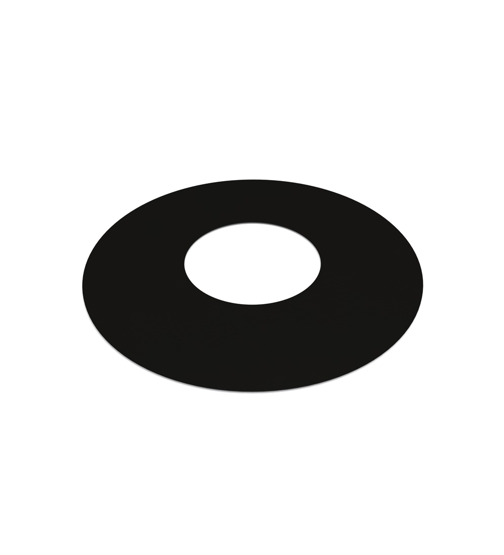 0 Degree Twin Wall 1-Piece Finishing Plate in Matt Black - 200mm