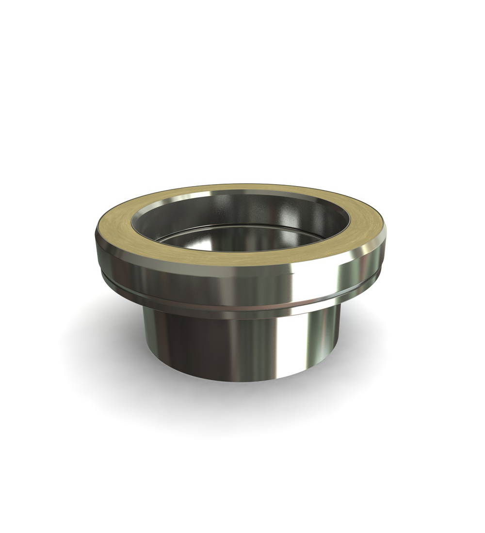 Single to Twin Wall Adaptor in Stainless Steel - 175mm