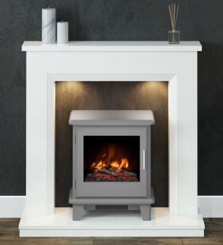 Flare Millgate Micro Marble Inglenook Fireplace — Direct Stoves