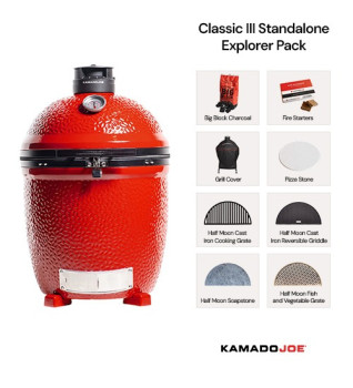Kamado Joe - Classic Joe Series III Grill - Standalone - Explorer Pack