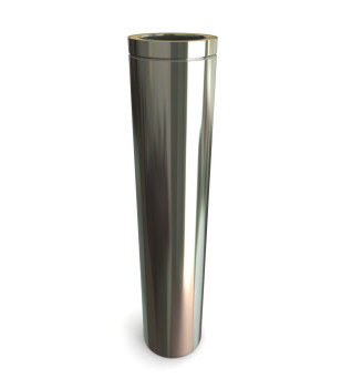 Twin Wall Straight Length 1000mm 6" SS