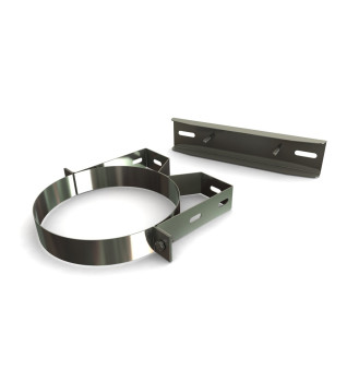 Twin Wall Flat Wall Bracket 5" SS