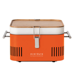 Everdure Cube Portable Charcoal BBQ in Orange