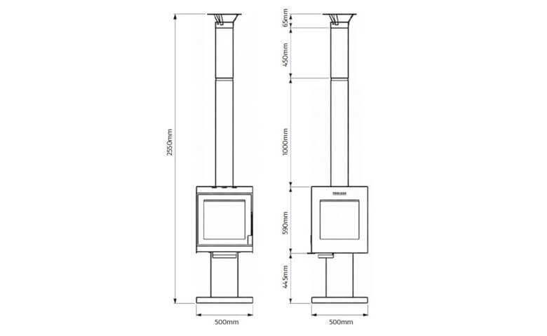 Firebloom Fresco Plus MK2 Outdoor Pedestal Stove