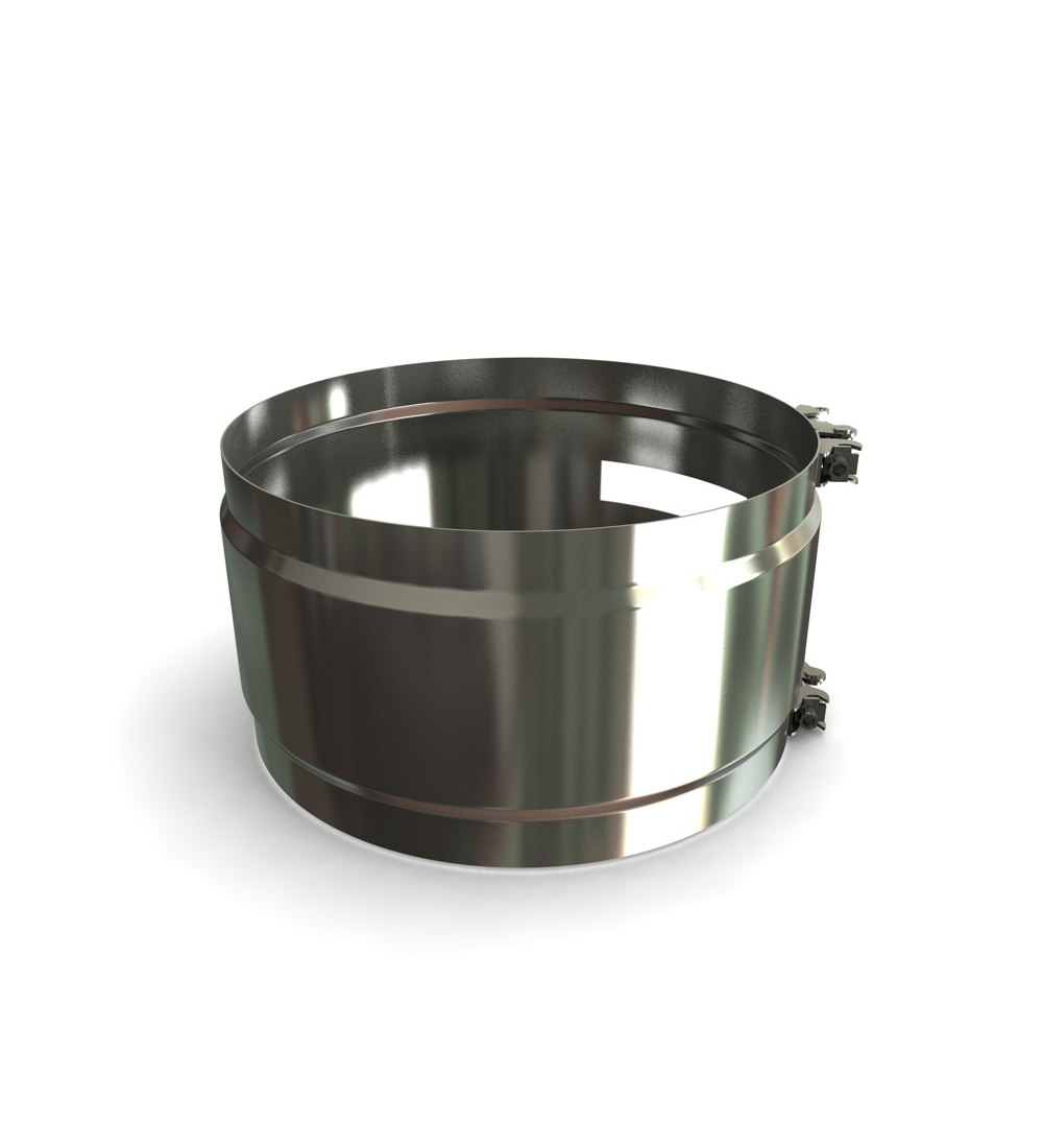 Wide Twin Wall Locking Band in Stainless Steel - 175mm