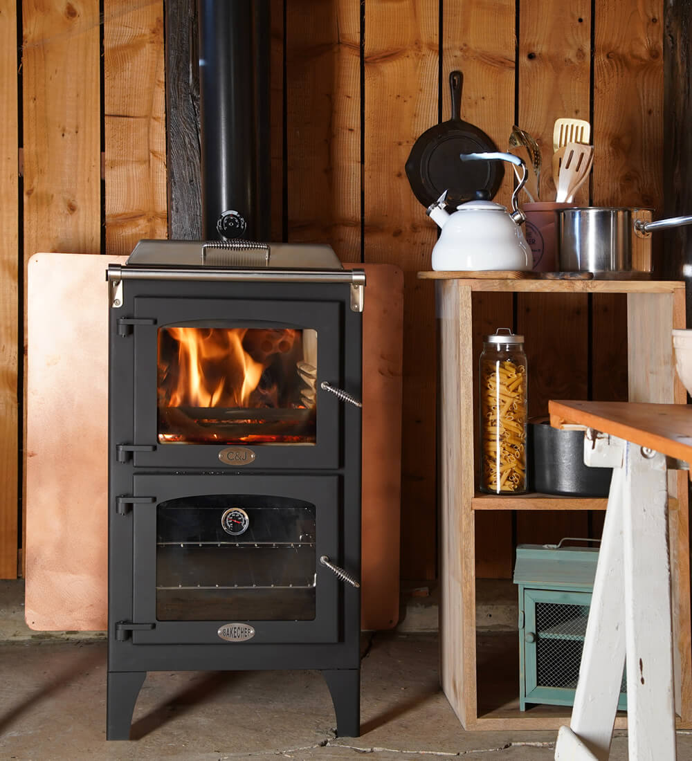 Kitchen Wood Stove Elmira Fireview 1842 G 48 Wood Cookstove Gas