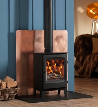 Go Eco Excel 5KW Wide Contemporary Door Wood Burning / Multifuel Ecodesign Stove