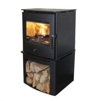 Newbourne 50FS Multifuel Stove With 400mm Log Store