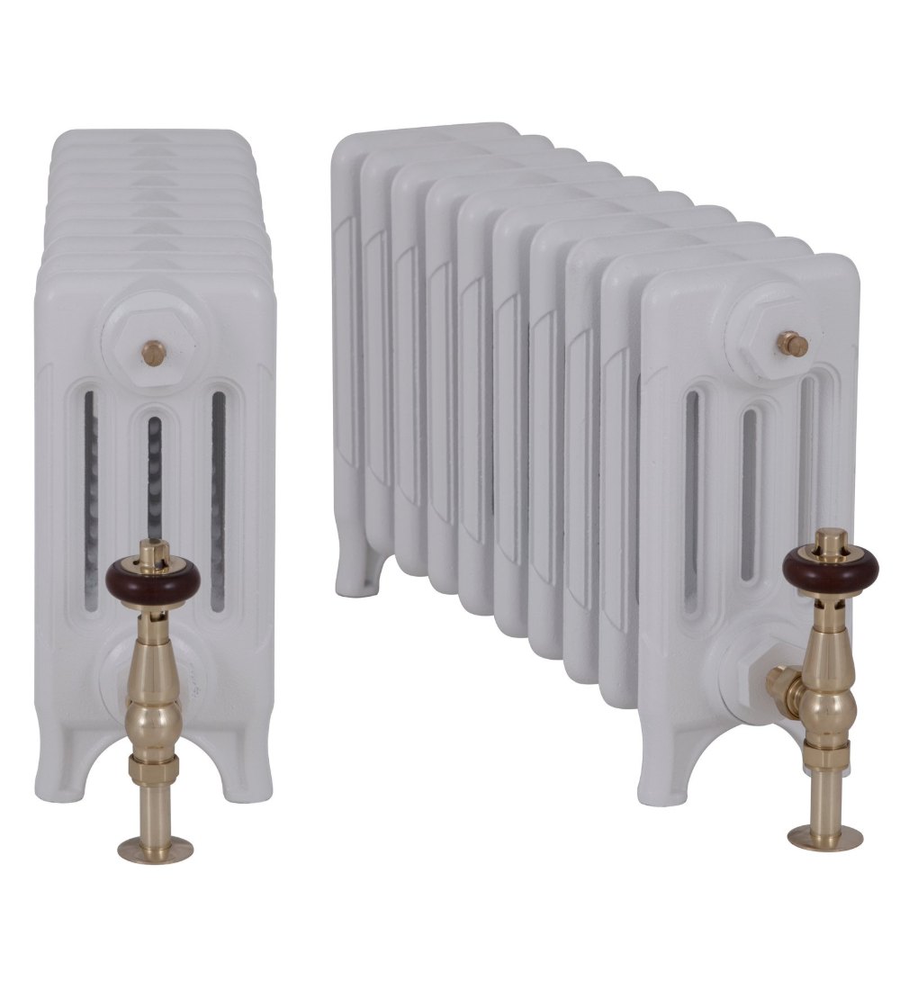 Carron Victorian 4 Column 325mm Parchment White