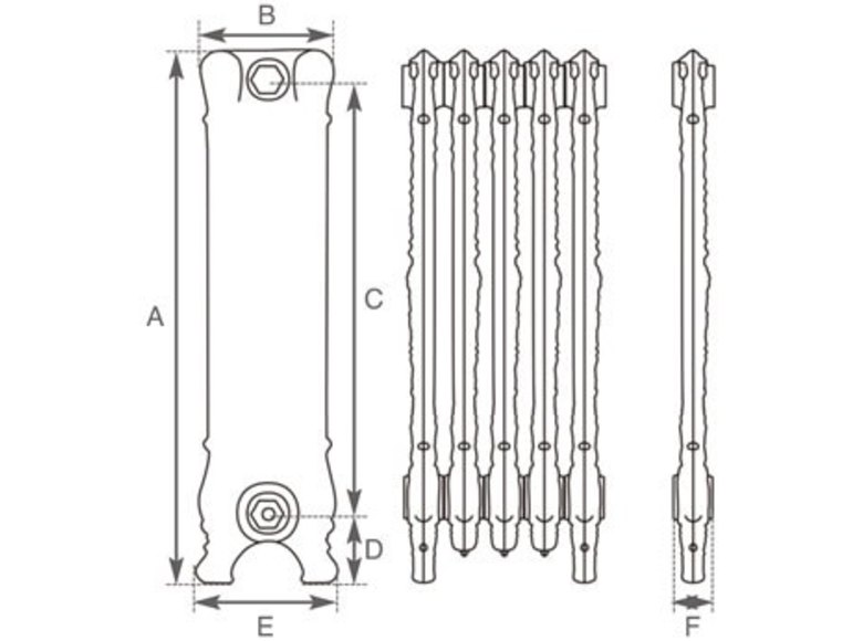 Carron Verona Cast Iron Radiator - 800mm