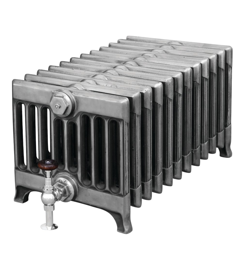 Carron Victorian 9 Column Cast Iron Radiator - 330mm x 706mm, 12 Sections, Hand Burnished