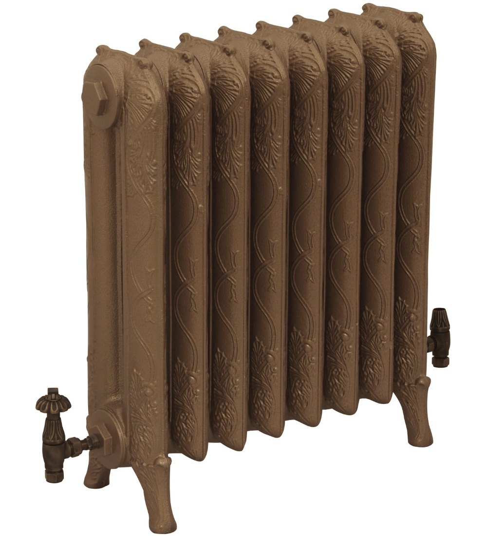 Carron Ribbon 2 Column Cast Iron Radiator - 795mm x 958mm, 13 Sections, Willow Green