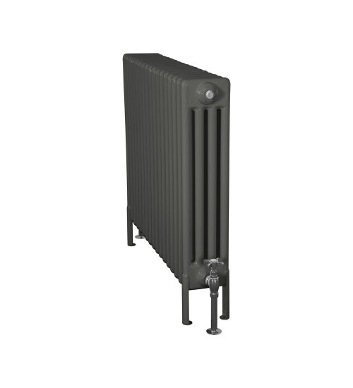 Carron Enderby 4 Column Steel Radiator - 710mm x 768mm, 17 Sections, Satin Black