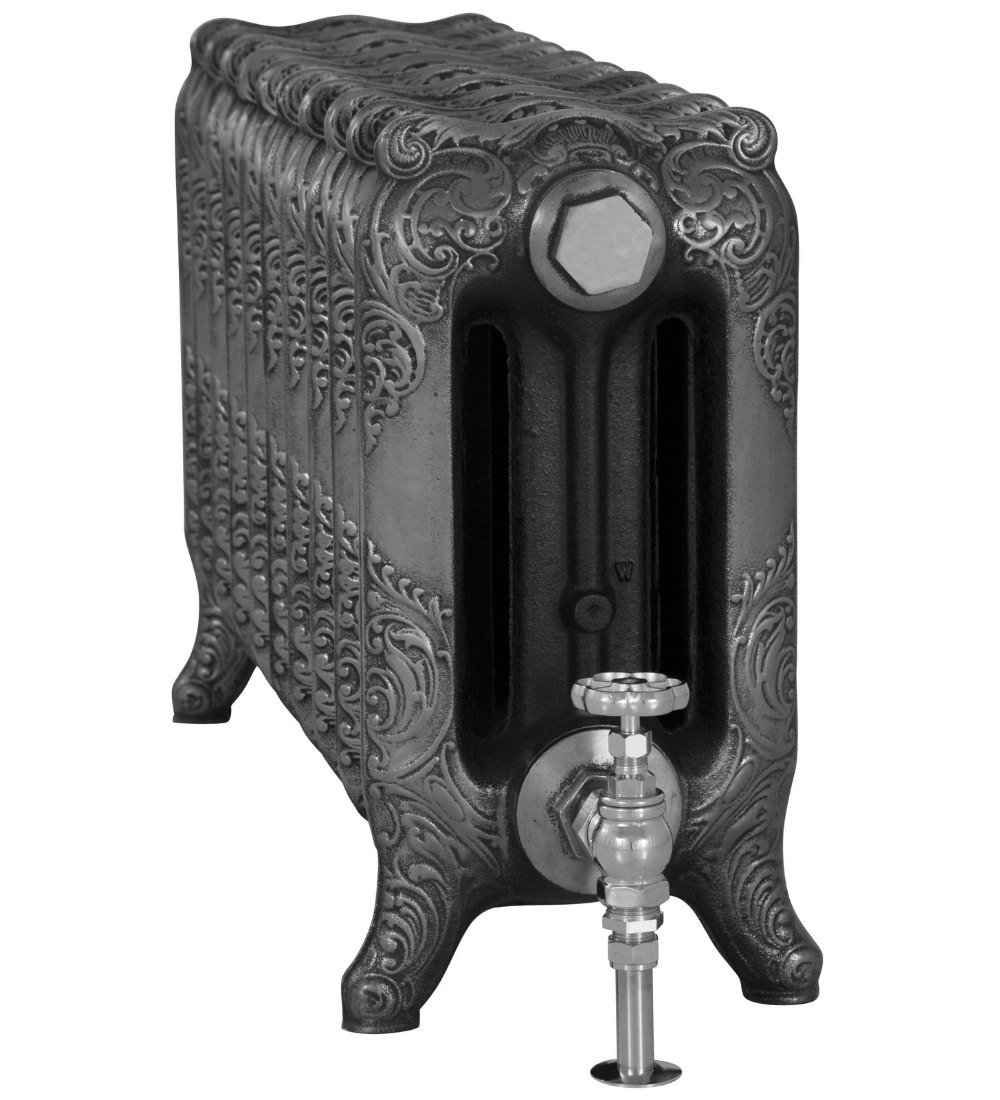 Carron Rococo 3 Column Cast Iron Radiator - 460mm x 1159mm, 15 Sections, Hand Burnished
