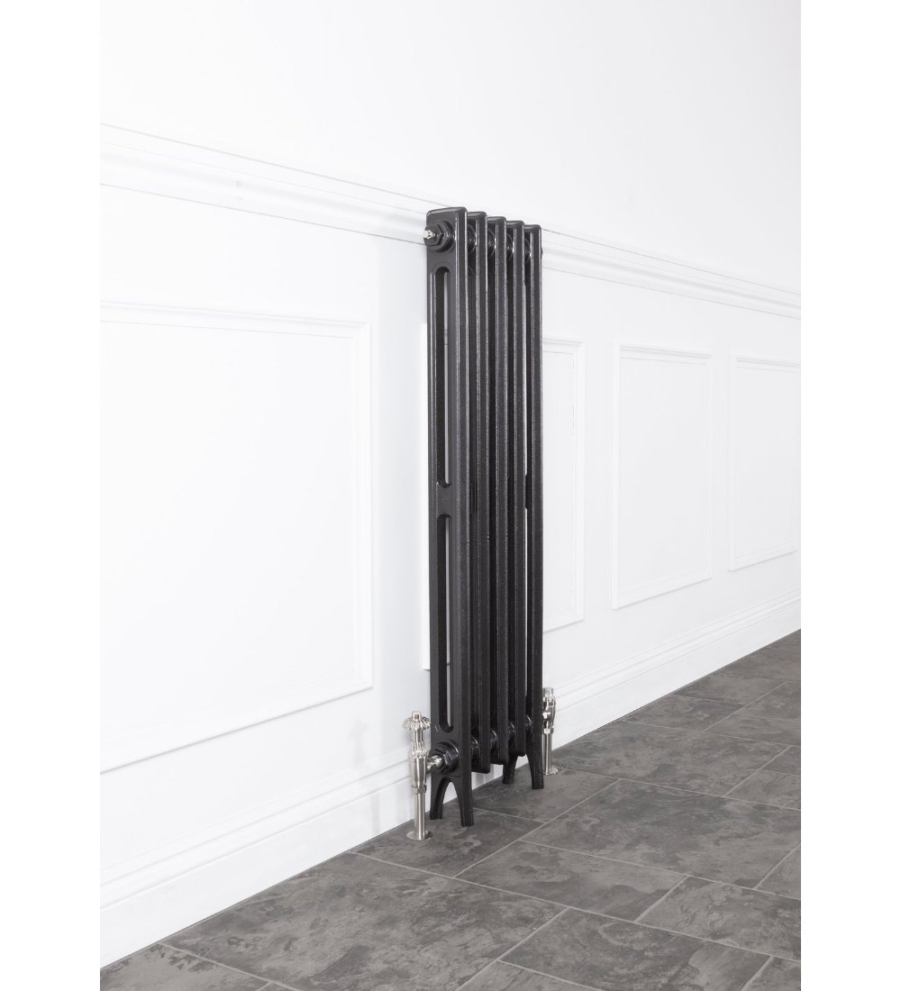 Carron Rathmell 2 Column Cast Iron Radiator - 1030mm x 902mm, 14 Sections, Satin Black
