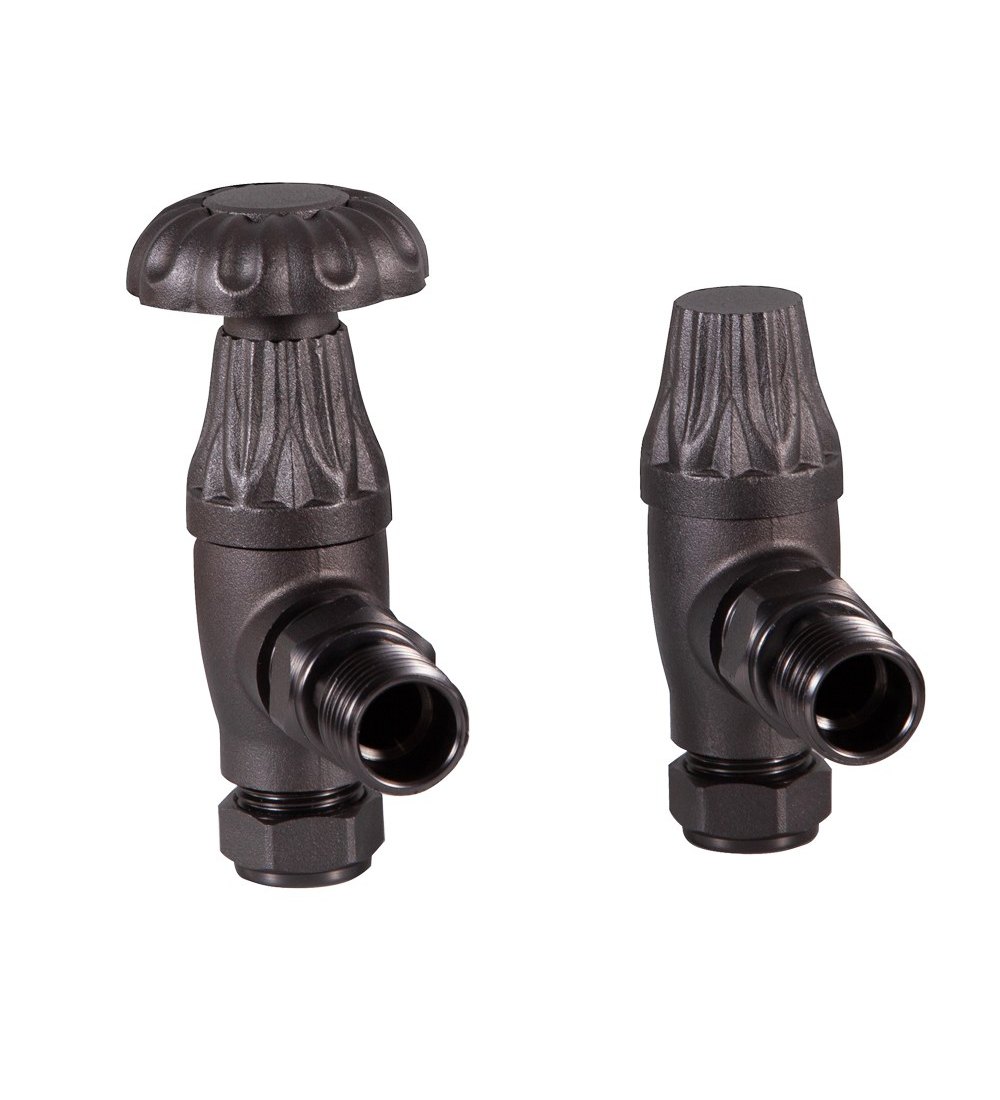 Carron Crocus Wheel Manual Radiator Valve - Pewter