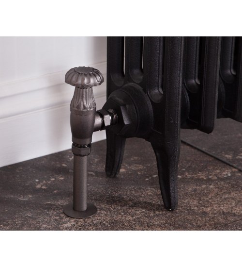 Carron Crocus Wheel Manual Radiator Valve - Pewter