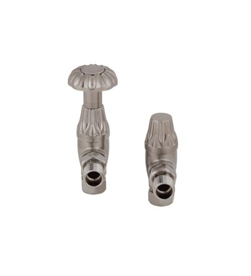 Carron Crocus Wheel Manual Radiator Valve - Satin Nickel