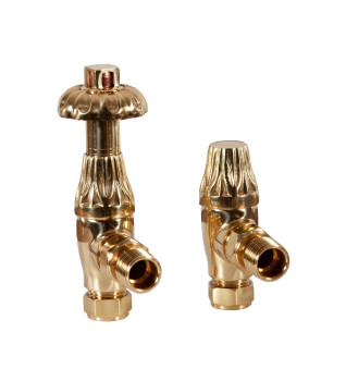Carron Crocus Wheel Thermostatic Radiator Valve - Brass (Lacquered)