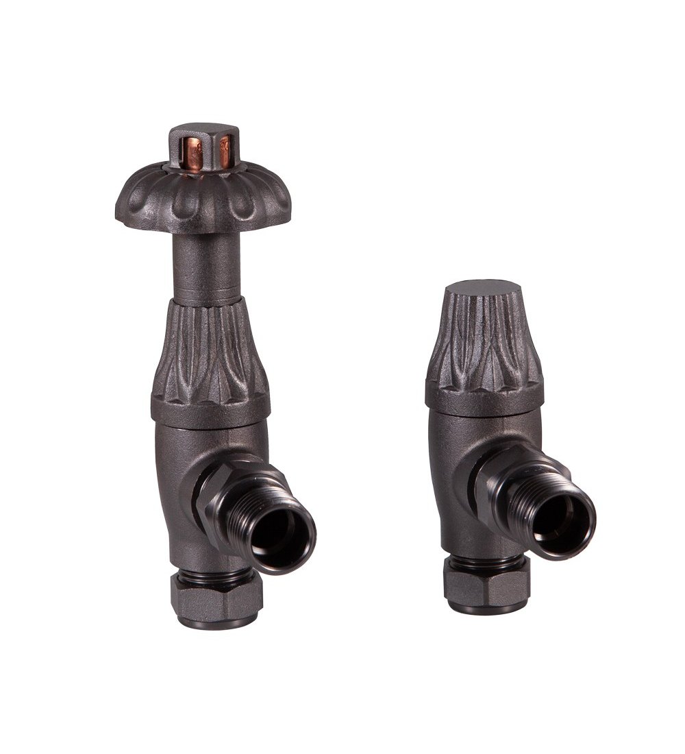 Carron Crocus Wheel Thermostatic Radiator Valve - Pewter