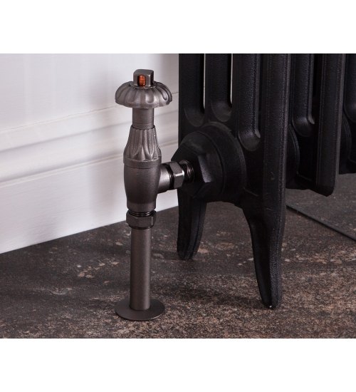 Carron Crocus Wheel Thermostatic Radiator Valve - Pewter