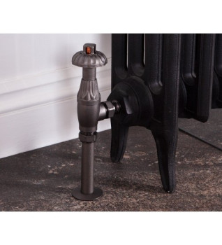 Carron Crocus Wheel Thermostatic Radiator Valve - Pewter