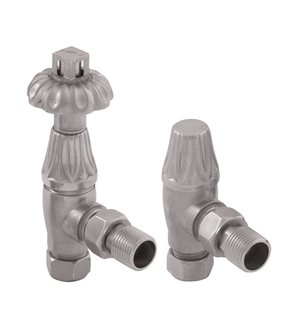 Carron Crocus Wheel Thermostatic Radiator Valve - Satin Nickel