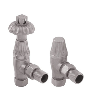 Carron Crocus Wheel Thermostatic Radiator Valve - Satin Nickel