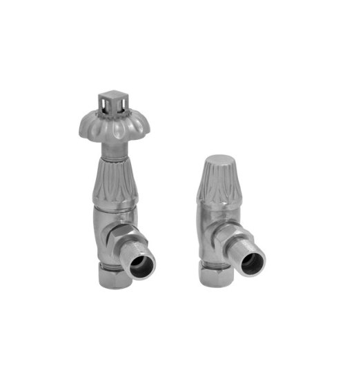 Carron Crocus Wheel Thermostatic Radiator Valve - Satin Nickel