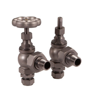Carron Daisy Wheel Manual Radiator Valve - Pewter