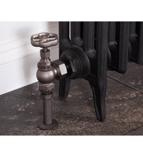 Carron Daisy Wheel Manual Radiator Valve - Pewter