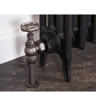 Carron Daisy Wheel Manual Radiator Valve - Pewter