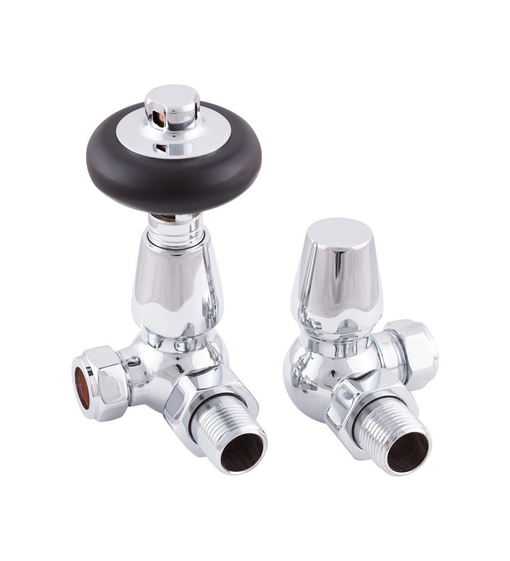 Carron Kingsgrove Corner Thermostatic Radiator Valve - Chrome