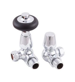 Carron Kingsgrove Corner Thermostatic Radiator Valve - Chrome