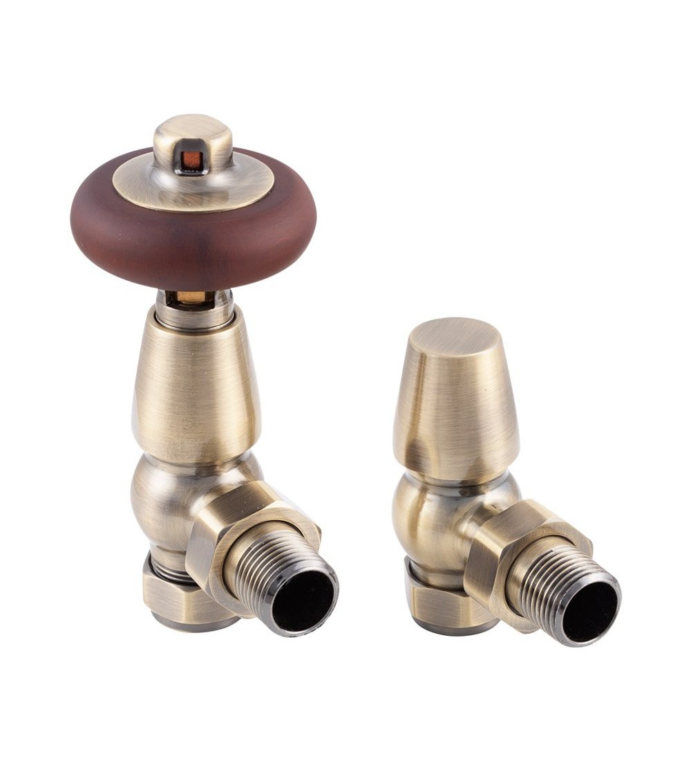 Carron Kingsgrove Thermostatic Radiator Valve - Antique Brass (Lacquered)