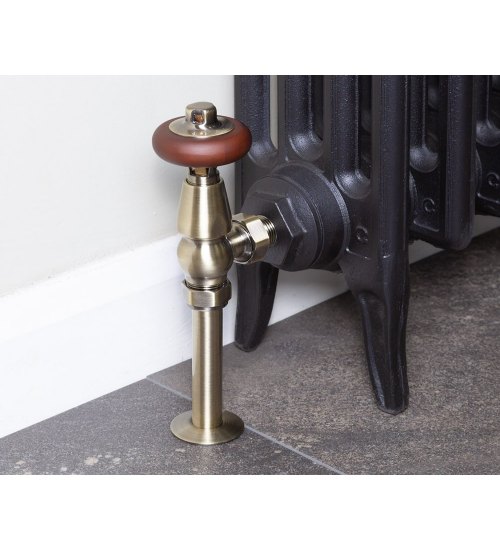 Carron Kingsgrove Thermostatic Radiator Valve - Antique Brass (Lacquered)