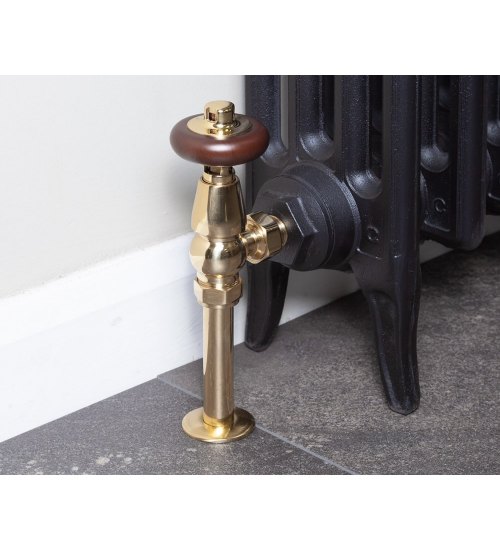 Carron Kingsgrove Thermostatic Radiator Valve - Brass (Lacquered)