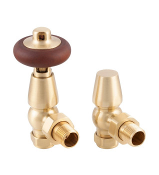 Carron Kingsgrove Thermostatic Radiator Valve - Brushed Brass (Lacquered)