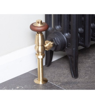 Carron Kingsgrove Thermostatic Radiator Valve - Brushed Brass (Lacquered)