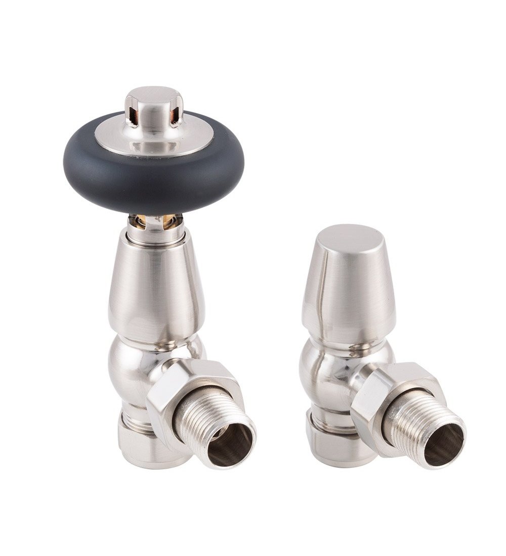 Carron Kingsgrove Thermostatic Radiator Valve - Satin Nickel