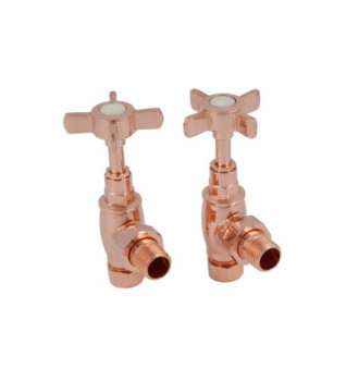 Carron Towel Rail Manual Radiator Valve - Copper