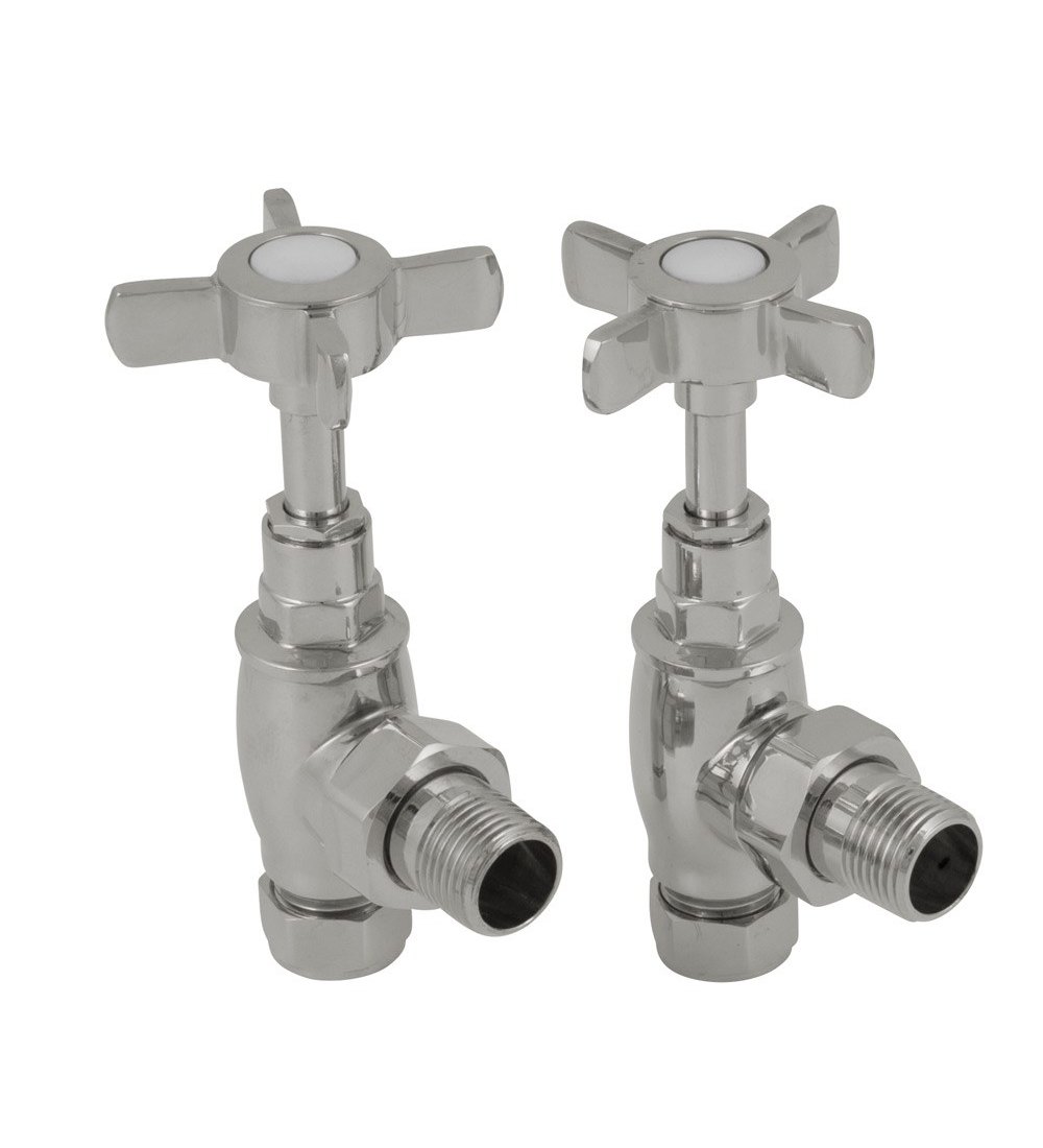 Carron Towel Rail Manual Radiator Valve - Polished Nickel