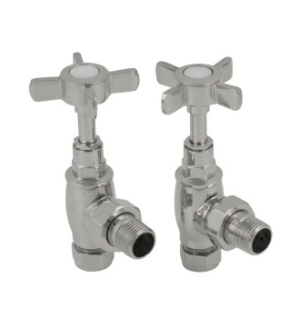 Carron Towel Rail Manual Radiator Valve - Polished Nickel