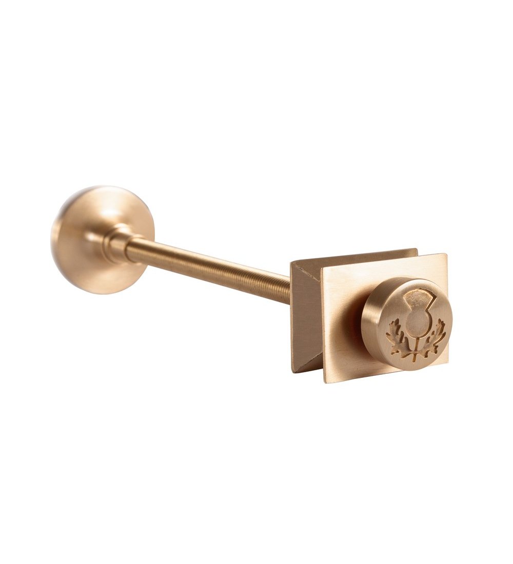 Carron Thistle Radiator Wall Stay 200mm - Brushed Brass (Lacquered)