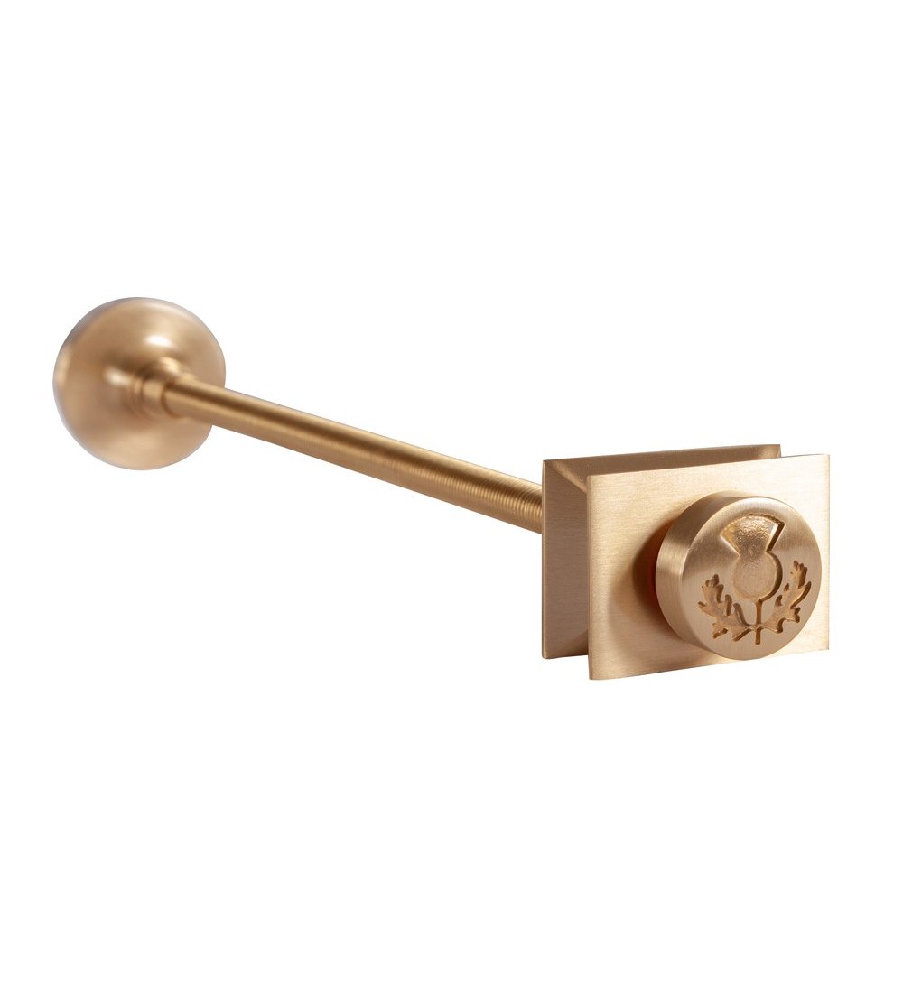 Carron Thistle Radiator Wall Stay 300mm - Brushed Brass (Lacquered)
