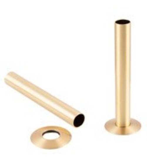 Carron Radiator Pipe Shroud - Brushed Brass (Lacquered)