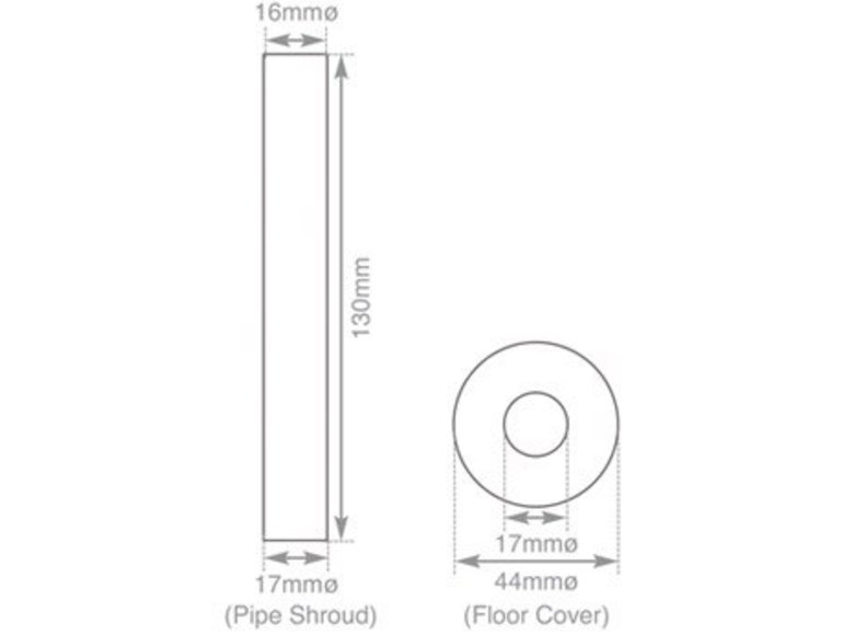 Carron Radiator Pipe Shroud - Pewter